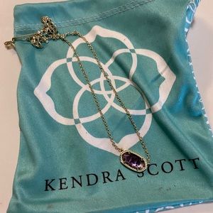 Kendra Scott Elisa necklace with Amethyst stone